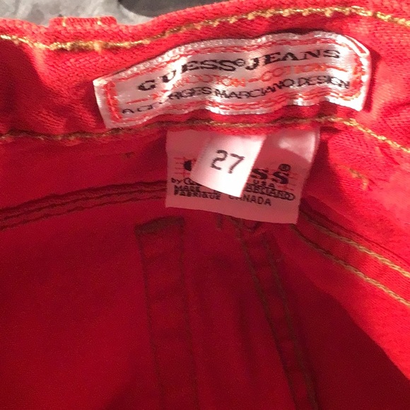 Vintage Red Guess jeans 27 - Picture 7 of 9